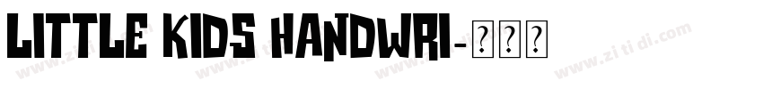 Little Kids Handwri字体转换